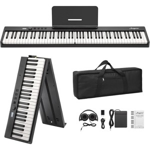 COZONY Folding Digital Piano Set, 88-Key Semi-Weighted Portable Keyboard with Bluetooth, USB-MIDI, Sustain Pedal, Headphones & Carry Bag - 1 of 4