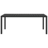 Garden Dining Table Black Aluminum and WPC - 2 of 4
