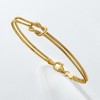 Pure Collection by Ross-Simons Italian 18kt Gold Vermeil Knot Snake-Chain Bracelet - 3 of 4