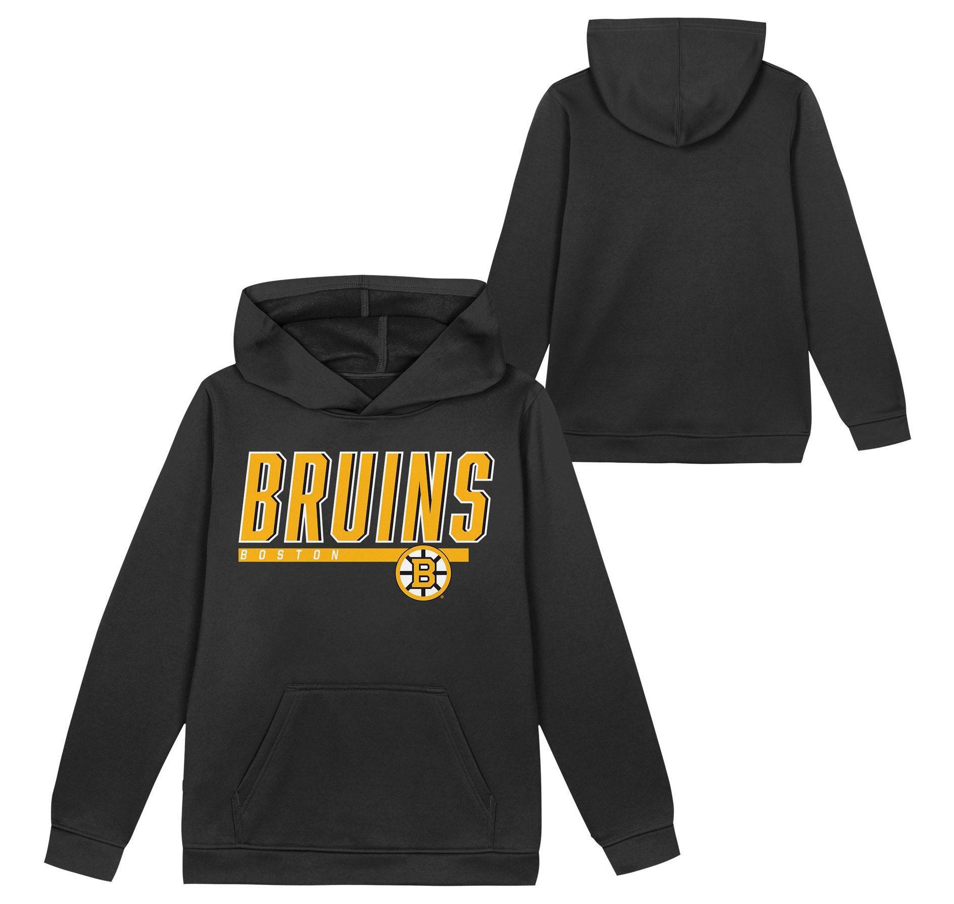 NHL Boston Bruins Boys' Poly Fleece Hooded Sweatshirt