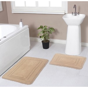 Casual Elegence Collection Cotton Reversible Tufted Set of 2 Bath Rug Set - Home Weavers - 1 of 4