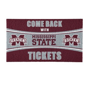 Evergreen Come Back with Tickets Mississippi State University 28" x 16" Woven PVC Indoor Outdoor Doormat - 1 of 4