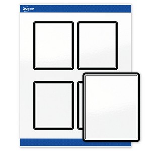 Avery 4" x 3-1/3" Labels, Double Black Border, 40 ct - 1 of 4
