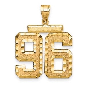 Black Bow Jewelry 14k Yellow Gold, Varsity Collection, Large D/C Pendant Number 96 - 1 of 4