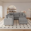 Modern V Shaped Sectional Couches for Living Room,100 Inch 5-Seater Chenille Deep Seat Modular Sofa with Ottoman, Cloud Couch for Bedroom - 2 of 4