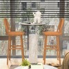 Tangkula Set of 2 Bar Stools Spindle-Back Bar Height Rubber Wood Kitchen Chairs Natural - 3 of 4