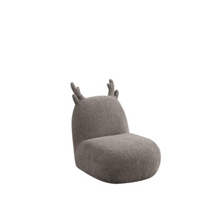 GlasFlength Sofas Playful Deer Shaped Soft Chenille Fabric Kids Chair Durable with Plush Upholstery for Playrooms, Gray, 26.5"*21.5"*23" - 1 of 4