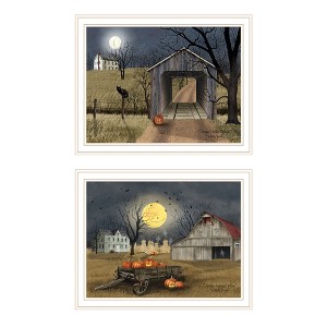 2Piece Vignette Halloween Season in the Country White Framed Wall Art for Living Room,Wall Art Print for Home Decor by Billy Jacobs - 1 of 4