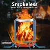 ZAFRO Tabletop Fire Pit 5.5" with Stand, Smokeless Firepit Outdoor, 304 Stainless Steel Small Table Top Stove Fueled by Pellets Or Wood - 3 of 4