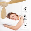 Sofucor 52'' Flush Mount Ceiling Fan without Lights Remote Control Wood Blades Reversible DC Motor Modern White Wood Ceiling Fan Indoor Outdoor - 4 of 4