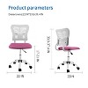 Gray Desk Chairs With Wheels Home Office Chair Comfortable Computer Chair Adjustable Height,360° Swivel Gaming Armless Chair-The Pop Home - 2 of 4