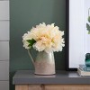 GlasFlength Artificial Plants Small Fake Plants Artificial Decoration Peony flower Faux Plants for Indoor Home Decor, White, 8"*5"*14" - 2 of 4