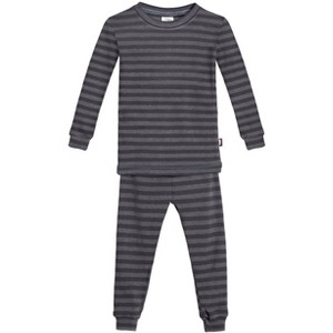 City Threads USA-Made Striped Boys and Girls Soft Pajama Set - 1 of 4