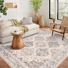 TackView Vintage Rug Irregular Medallion Area Rug Ultra-Thin Non Slip Floral Print Indoor Mat for Living Room Dining Room Bedroom - 3 of 4