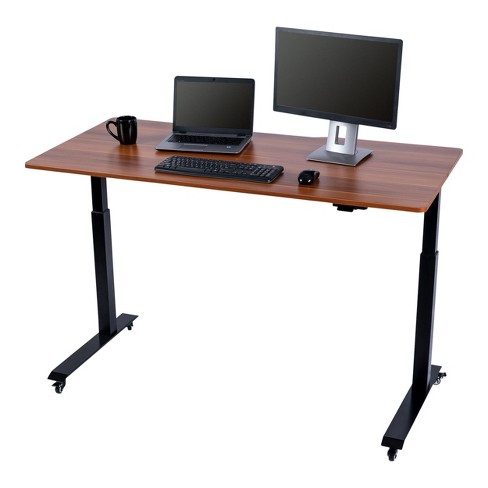 55''x28'' Electric Standing Desk Height Adjustable Sit Stand Desk W/usb  Port Brown\black : Target