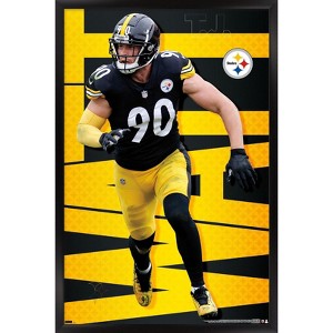 Trends International NFL Pittsburgh Steelers - T.J. Watt 21 Framed Wall Poster Prints - 1 of 4