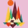 Girl's Design By Humans Mountain Bear By radiomode T-Shirt - 2 of 3