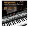 Coucheta 61 Key Electric Piano Keyboard - Portable, with Mic, Power Adapter, Speakers, for Beginners, Kids, Teaching, Great Gift - 3 of 4