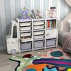 Costway Kids Toy Storage Organizer with 2 Cabinets & 11 Removable Bins for Playroom,Bedroom - 2 of 4