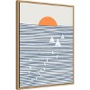 Amanti Art Three White Sails by Little Dean Framed Canvas Wall Art - 2 of 4