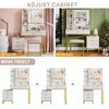 Vanity Makeup Desk with Mirror and Lights, Modern Make Up Table, Removable Side Storage Cabinet, 5 Drawers Vanity Table, for Bedroom - 4 of 4