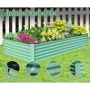 Maggift Metal Deep Root Planter Box Outdoor, Galvanized Garden Bed, or Vegetables, Flowers, Herbs, and Succulents, Green, 70.78"*35.43"*17.72" - 4 of 4