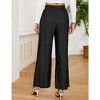 Wide Leg Pants for Women High Waisted Business Work Casual Adjustable Tie Knot Dress Pants - 2 of 4