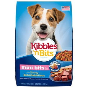 Kibbles 'n Bits Mini Bits Savory Beef & Chicken Flavors Small Breed Complete & Balanced Dry Dog Food - 1 of 4