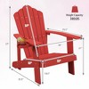 Tangkula Patio HIPS Outdoor Weather Resistant Slatted Chair Adirondack Chair w/ Cup Holder - 3 of 4