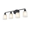 Millennium Lighting Amberle 4 - Light Vanity in  Matte Black - 3 of 4