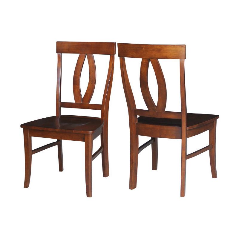Set of 2 Cosmo Verona Splat Back Chairs Espresso - International Concepts, 3 of 6