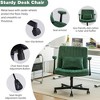 QingMoon Criss Cross Office Chair, Velvet Desk Chair, Wide Seat Computer Chair with Adjustable Arms and Reclining Backrest for Home Office - 3 of 4