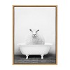 Kate and Laurel Sylvie Sheep in Vintage Tub Framed Canvas by Amy Peterson Art Studio, 18x24, Natural - 2 of 4