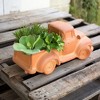 Terracotta Truck Planter 8"H, Handcrafted Orange Ceramic Vintage-Style Accent, Set of 2 By Kalalou - 3 of 3