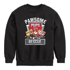 Boys' - Paw Patrol - Pawsome Pups To The Rescue Graphic Long Sleeve Fleece Sweatshirt - 1 of 4