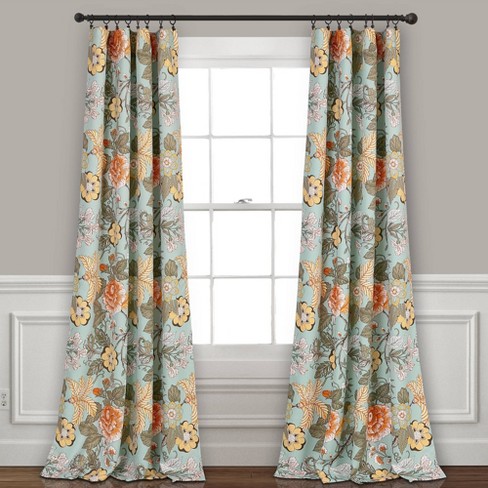 1 Pc Window Curtain Floral Printed Bedroom Drape Soft Kitchen Curtain Home Decor 
