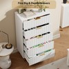 Fluted 5 Drawer Storage Dresser, Tall Modern Chest with Ample Deep Drawers and Wide Top, Wooden Organizer for Living Room, Hallway - 4 of 4
