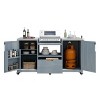 VYNXARIA 66.5" Outdoor Kitchen Island: Solid Wood Grill Cart for Big Green Egg & More - 3 of 4
