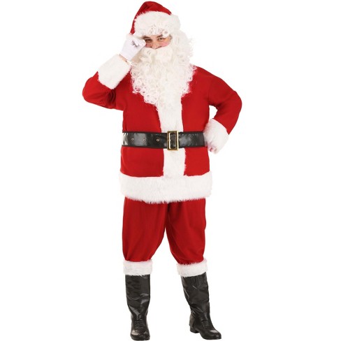 Halloweencostumes.com Large Holiday Santa Claus Adult Costume, Black ...