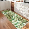 Area Rug Machine Washable Low Pile Non Slip Rugs Palm Tree Leaf Area Rug Foldable Stain Resistant Indoor Carpet for Living Room Bedroom Dining Room - 3 of 4
