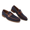 Gino Vitale Moc Toe Penny Slip On Loafer, Blue - 8.5 - 2 of 3