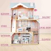 Lil' Jumbl X-Large Wooden Dollhouse, 3 Story Doll House Set with Elevator, Stairs & Accessories - 2 of 4