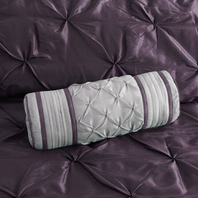 Plum King 7-Piece Tufted Comforter Set with Decorative Pillows