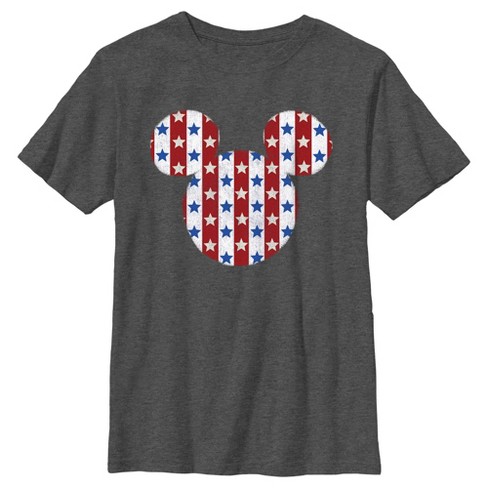 Boy's Mickey & Friends Americana Head Icon T-shirt : Target