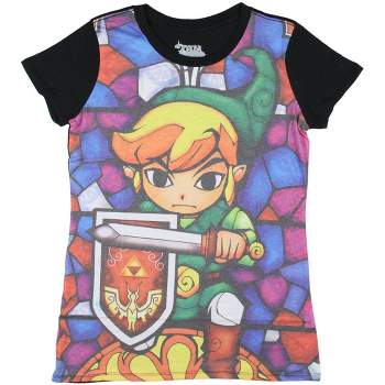 The Legend of Zelda Women's The Wind Waker Stained Glass Sublimation T-Shirt