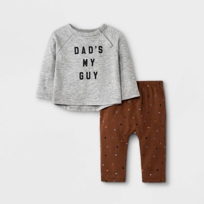 Grayson Mini Baby Boys' 2pc 'Dad's My Guy' Top & Bottom Set - Newborn