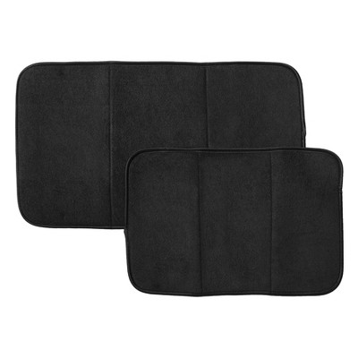 T-fal Microfiber Dish Drying Mat Reverses To Mesh, 2 Piece Set, Black ...