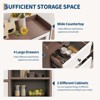 TROPOW Buffet Cabinet with 4 Drawers, Large Sideboard Storage Cabin, Kitchen Cabinet with Glass Doors & Adjustable Shelves - 4 of 4