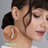 Gilded 1/10 Carat Total Weight Lab-Grown Diamond Hoop Earrings for Women in 925 Sterling Silver | Fashion Earrings Set | Hypoallergenic Fine Jewelry - 3 of 4