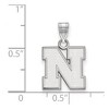 Black Bow Jewelry 14k White Gold Nebraska Cornhuskers NCAA Small Pendant - 2 of 3